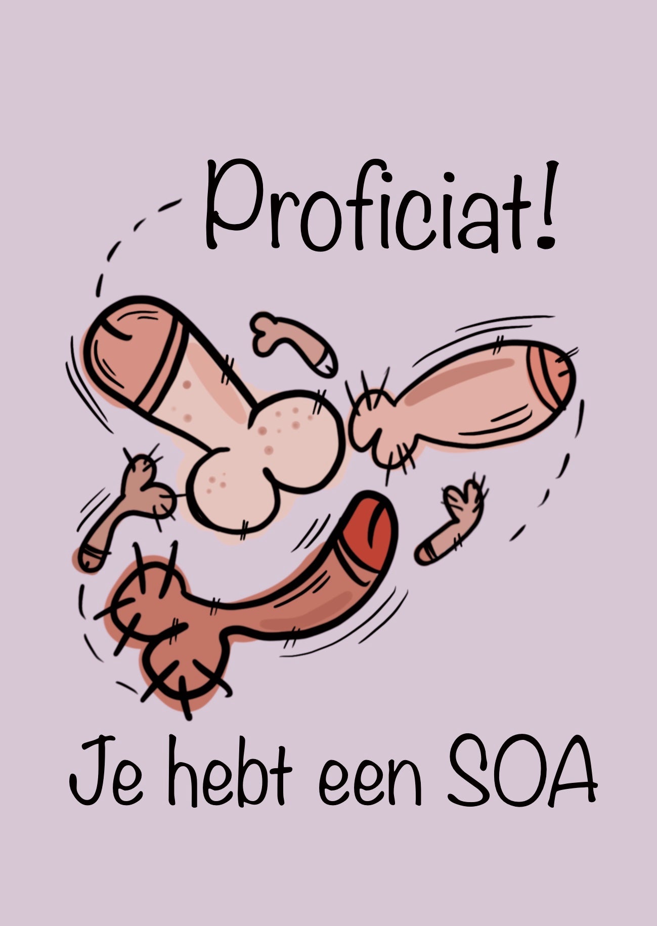 Kaart Proficiat! Je hebt een SOA (Piemels)