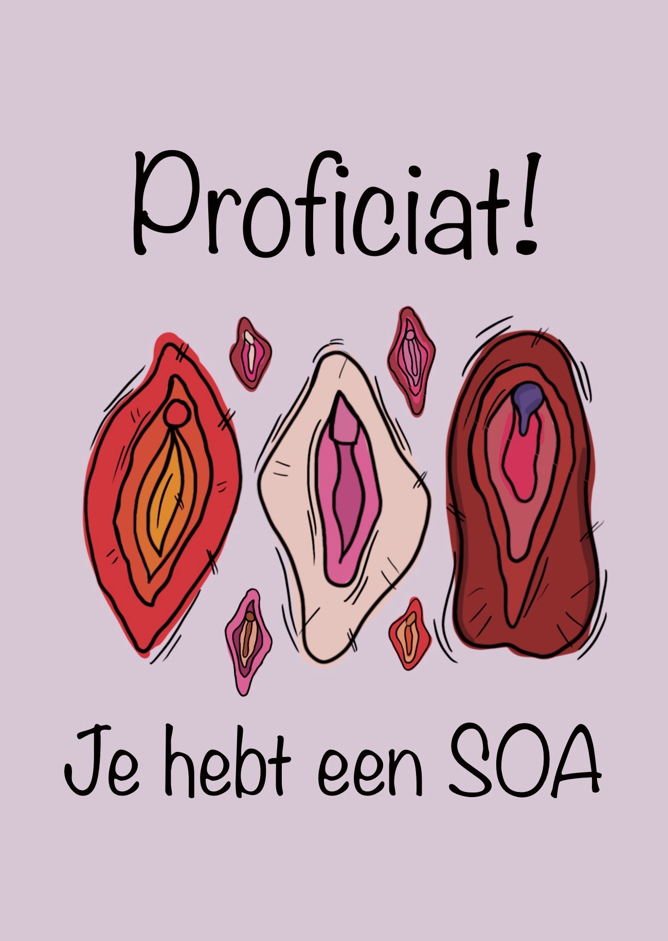 Kaart Proficiat! Je hebt een SOA (Kutten)