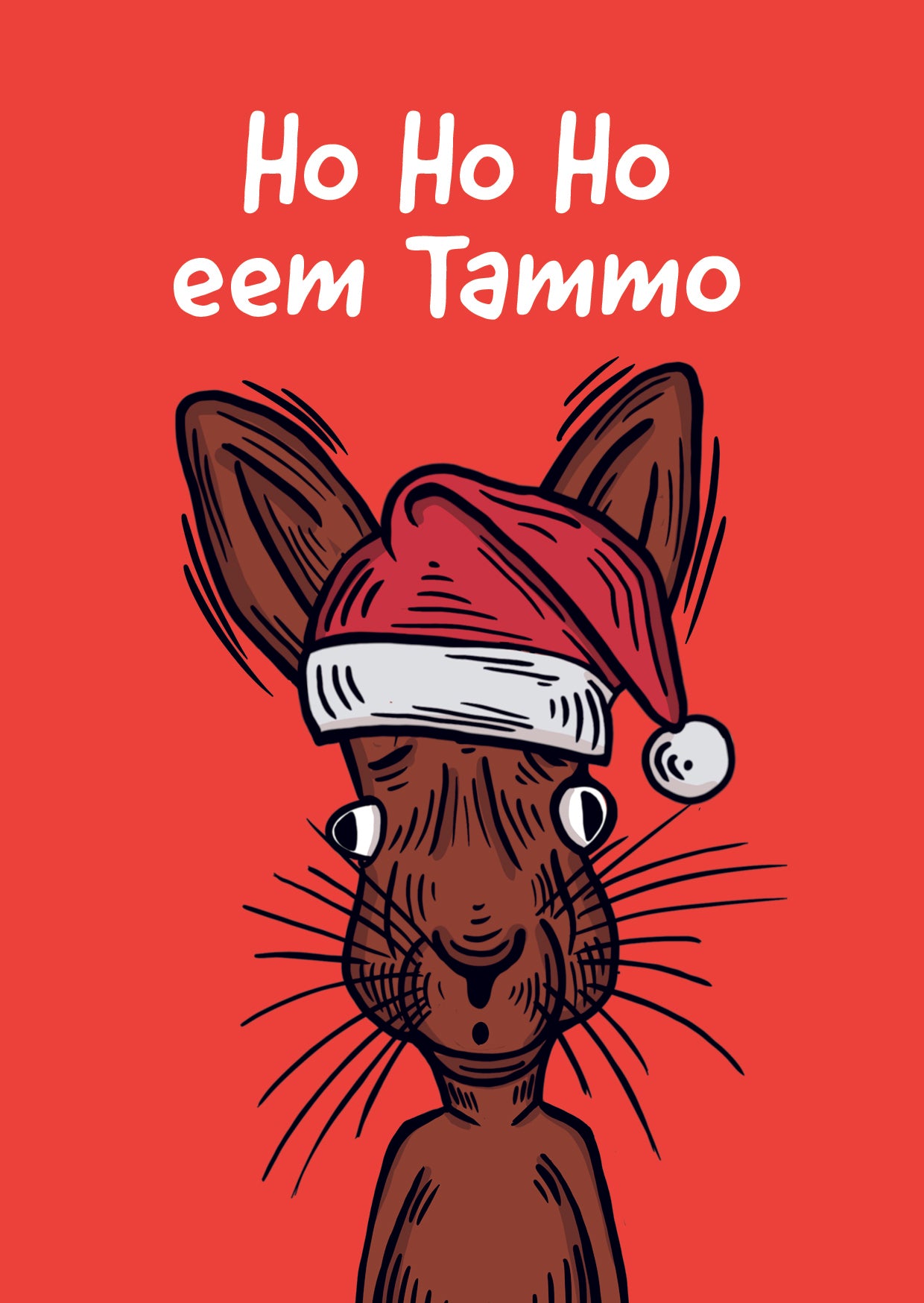 Gronings kerst kaartje Ho Ho Ho eem Tammo