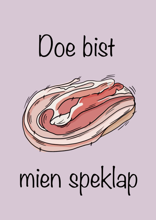 Gronings kaartje Doe bist mien Speklap